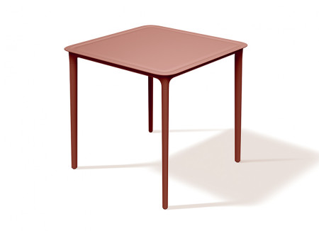 Стол квадратный уличный VLL- FERNE Rimo (коричневый, белый, кирпичный)