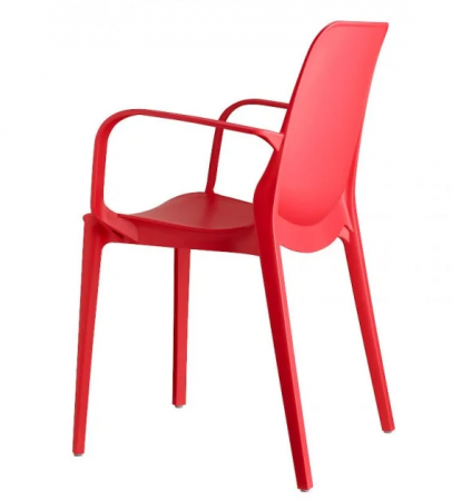 Стул пластиковый с подлокотниками VLL- SCAB GINEVRA красный