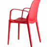 Стул пластиковый с подлокотниками VLL- SCAB GINEVRA красный