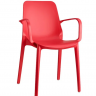 Стул пластиковый с подлокотниками VLL- SCAB GINEVRA красный