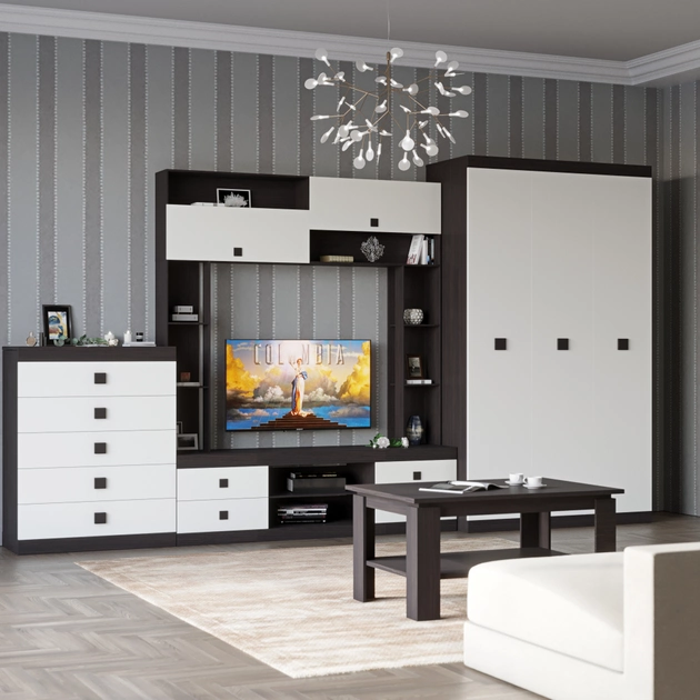 Комплект в гостиную EVR- Соната-1 венге + фасад белый