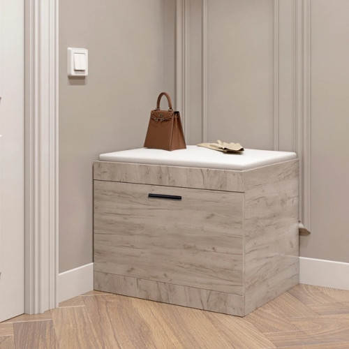 Тумба для обуви в прихожую EVR- Соната ТО-600 крафт белый