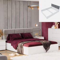 Кровать с мягким изголовьем EVR- Лайт (каркас) белый(нимфея альба)