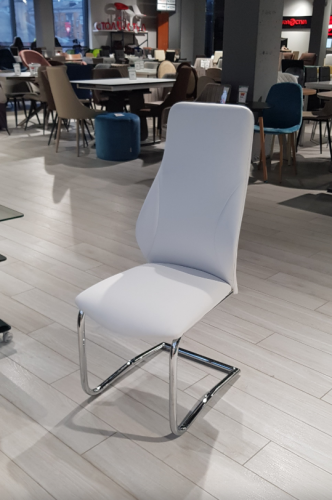 Стул обеденный DSN- DSC-692 кожзам серобежевый и белый