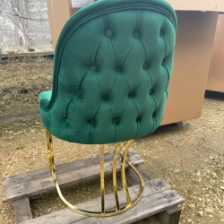 Стул обеденный Art-Deco EXI- RODOS GREEN VELVET GOLD