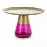 Столик со стеклянным каркасом SIGNAL Tiffany B, ⌀70 см