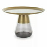 Столик со стеклянным каркасом SIGNAL Tiffany B, ⌀70 см