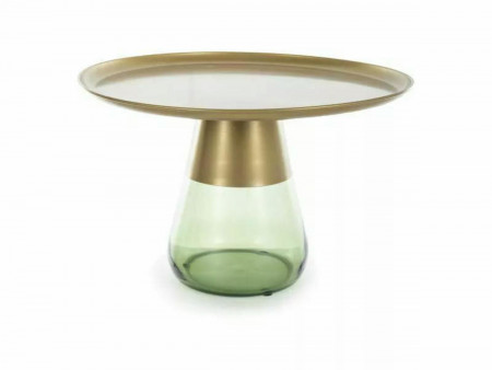 Столик со стеклянным каркасом SIGNAL Tiffany B, ⌀70 см
