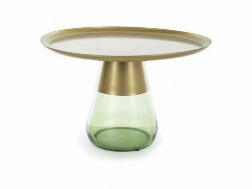 Столик со стеклянным каркасом SIGNAL Tiffany B, ⌀70 см