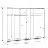 Шкаф-купе 2D Forte BELLEVUE BLQS128E1-N09