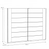 Шкаф-купе 2D Forte BELLEVUE BLQS128E1-N09