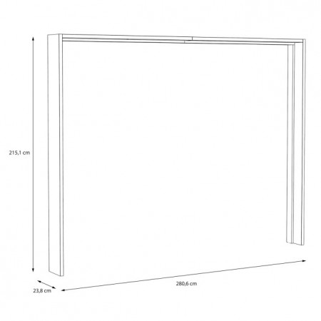 Шкаф-купе 2D Forte BELLEVUE BLQS128E1-N09
