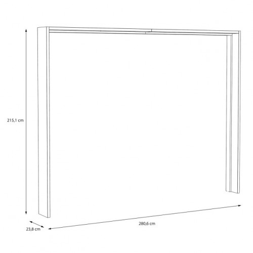 Шкаф-купе 2D Forte BELLEVUE BLQS128E1-N09