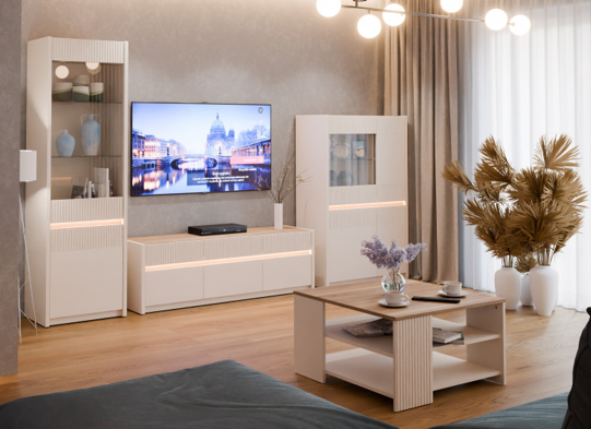 Гостиная Forte OAK SQUERE песочный-дуб Маувелла 