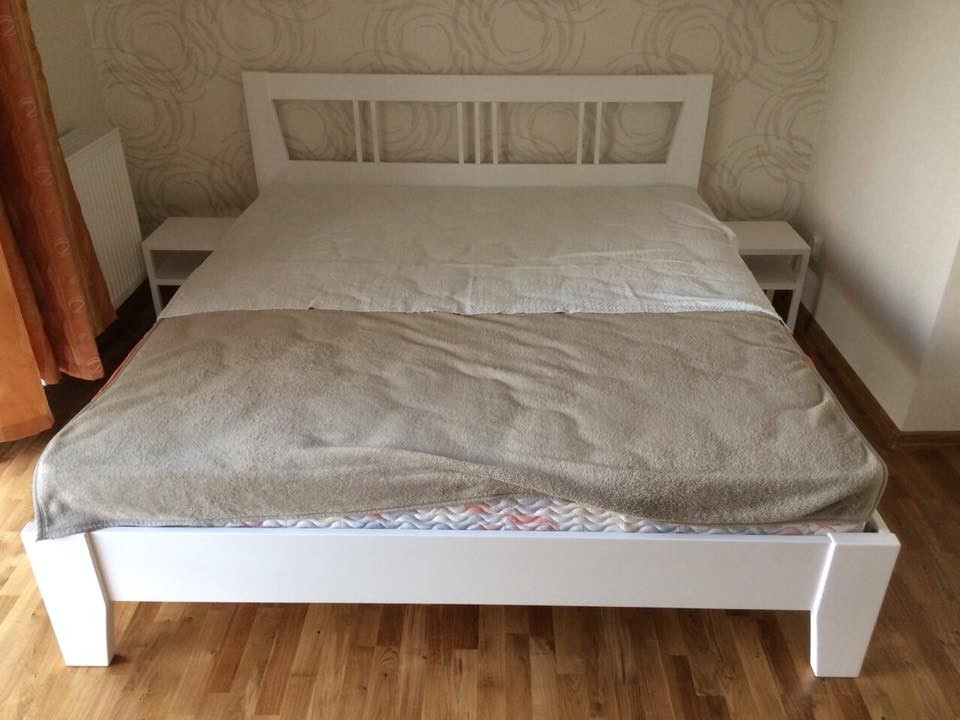 Кровать двуспальная деревянная KMP- Юкка