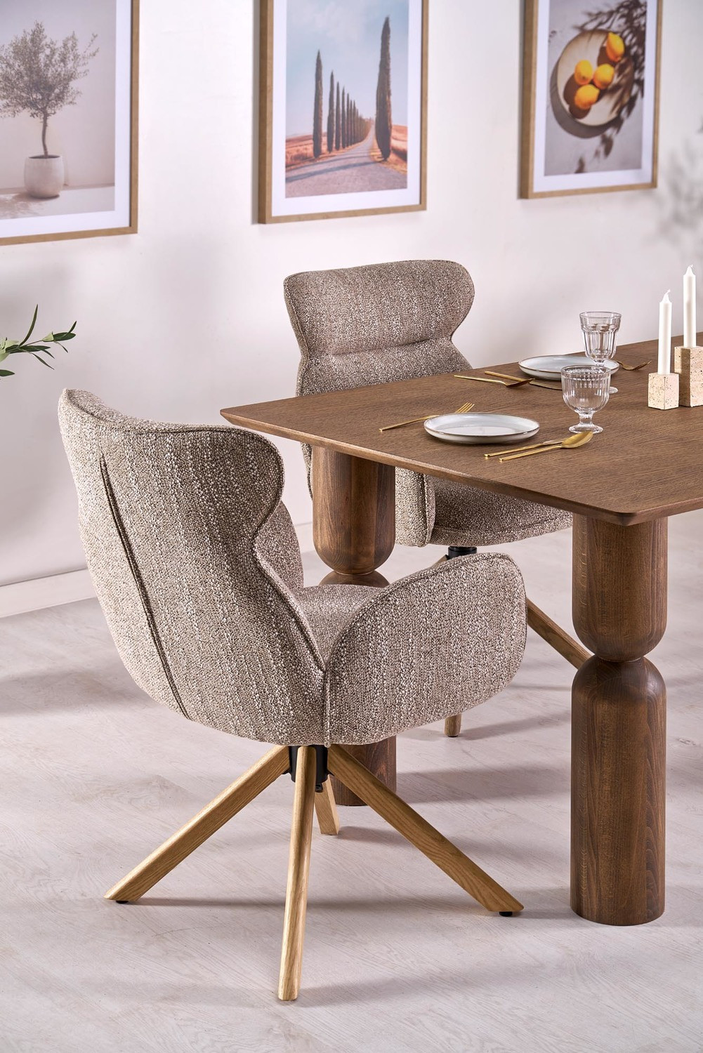 Стол обеденный разкладной HALMAR MELTON орех светлый