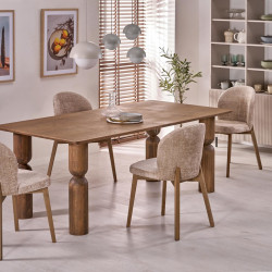 Стол обеденный разкладной HALMAR MELTON орех светлый