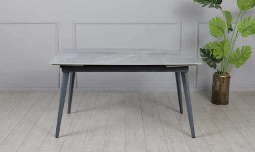 Стол раскладной TOP- Люкс серый глянец /серые ноги 120/180