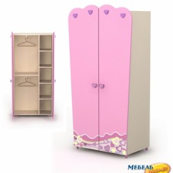Шкаф 2-х дверный BR-Pn-02-3 Pink (Пинк)