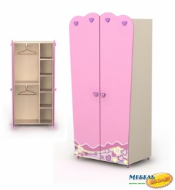 Шкаф 2-х дверный BR-Pn-02-3 Pink (Пинк)