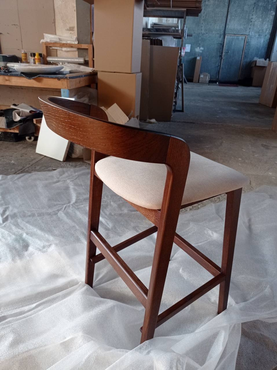 Стул барный, полубарный LVK- Floki new орех темный