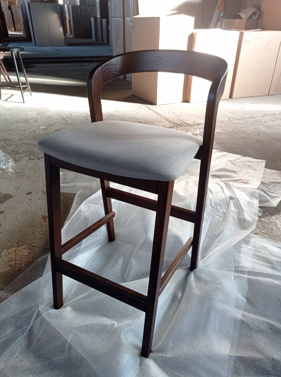 Стул барный, полубарный LVK- Floki new орех темный