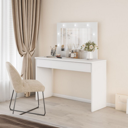 Туалетный столик с зеркалом Helvetia EVA 2497NX49 (белый)