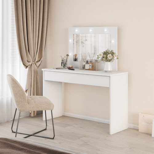 Туалетный столик с зеркалом Helvetia EVA 2497NX49 (белый)