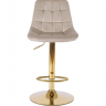 Барный стул MEBEL ELITE Arcos (велюр бежевый, золотая опора) 