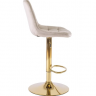 Барный стул MEBEL ELITE Arcos (велюр бежевый, золотая опора) 