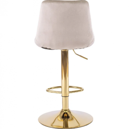 Барный стул MEBEL ELITE Arcos (велюр бежевый, золотая опора) 