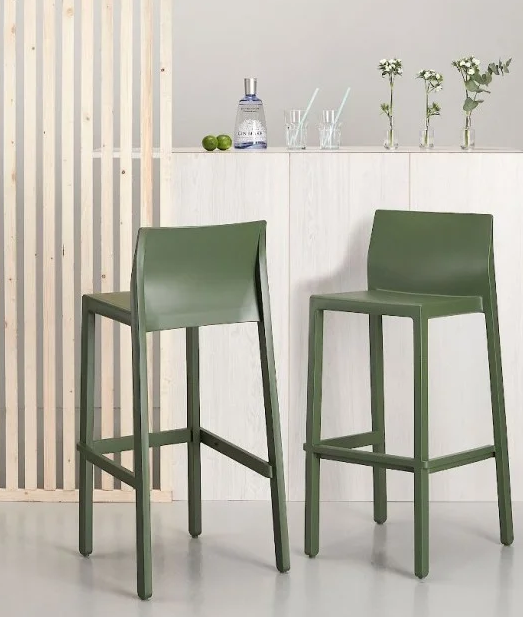 Стул барный пластиковый VLL- SCAB KATE (зеленый)