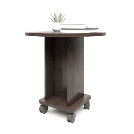 Стол журнальный на колесах EVR- Визит венге темный