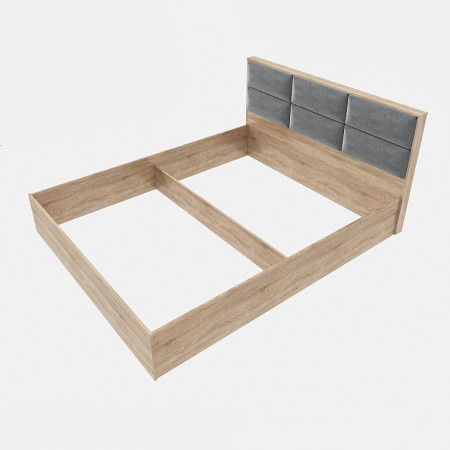 Кровать с мягким изголовьем EVR- Лайт (каркас) дуб Сонома