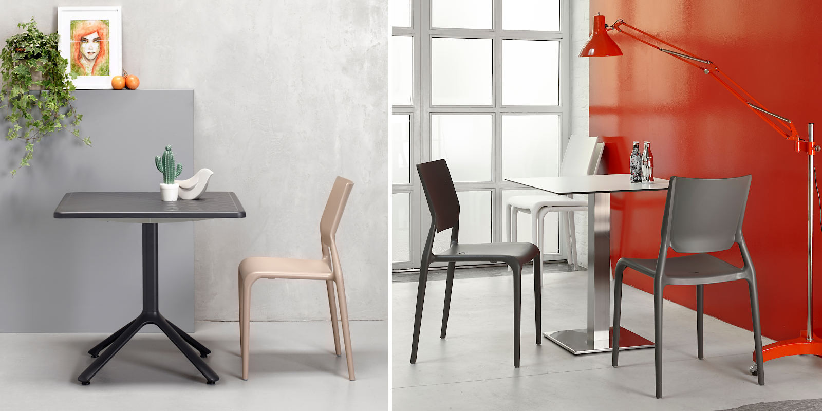 Стул уличный VLL- SCAB Sirio 2319 (тортора, белый)​