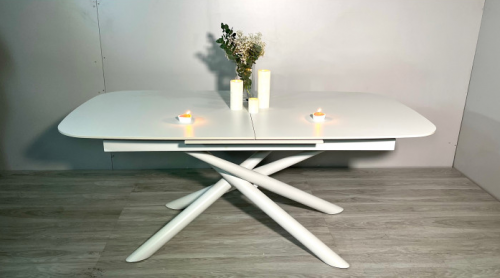 Стол обеденный модерн super premium ceramic  Evro- Copenhagen Nordland white T7091A 