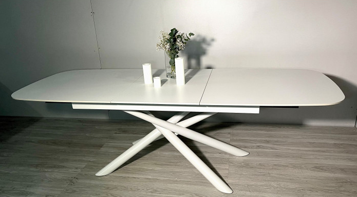 Стол обеденный модерн super premium ceramic  Evro- Copenhagen Nordland white T7091A 