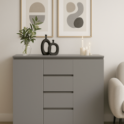 Комод 98х120х43 см KOD- КМ-4-2ф Стиль