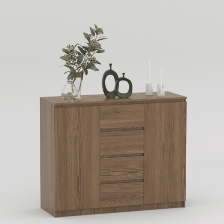 Комод 98х120х43 см KOD- КМ-4-2ф Стиль