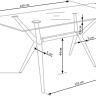 Стол обеденный стеклянный PL- Halmar FINLEY (140 см)
