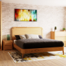 Кровать двуспальная деревянная AWD- Майнц (ясень)   