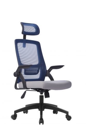 Поворотное кресло INI- CLAUS  синее/серое/черный каркас