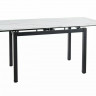 Обеденный раздвижной стол SIGNAL GD-017 винтажный орех, белый эф. мрамора