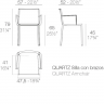Комплект TERR- VONDOM Quartz: стол 69х69 см + 2 кресла