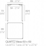 Комплект TERR- VONDOM Quartz: стол 69х69 см + 2 кресла