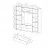 Шкаф для одежды Perfect Home Милтон / Milton 4-дверный с зеркалом 4D2S/220 Каштан/антрацит
