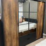 Шкаф для одежды Perfect Home Милтон / Milton 4-дверный с зеркалом 4D2S/220 Каштан/антрацит
