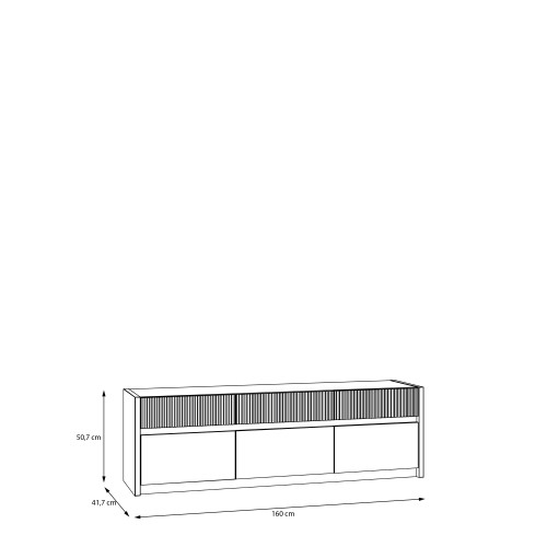 Комплект в гостиную Forte OAK SQUERE OSQT031B из 4-х элементов песочный - дуб маувелла