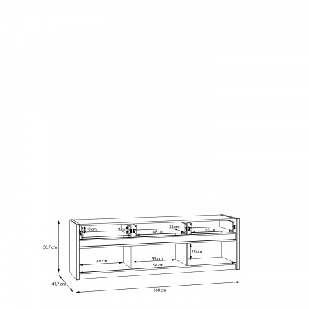 Комплект в гостиную Forte OAK SQUERE OSQT031B из 4-х элементов песочный - дуб маувелла