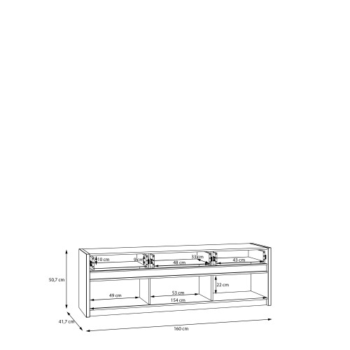 Комплект в гостиную Forte OAK SQUERE OSQT031B из 4-х элементов песочный - дуб маувелла
